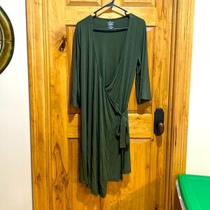Caden Lane Bamboo Olive Maternity Robe